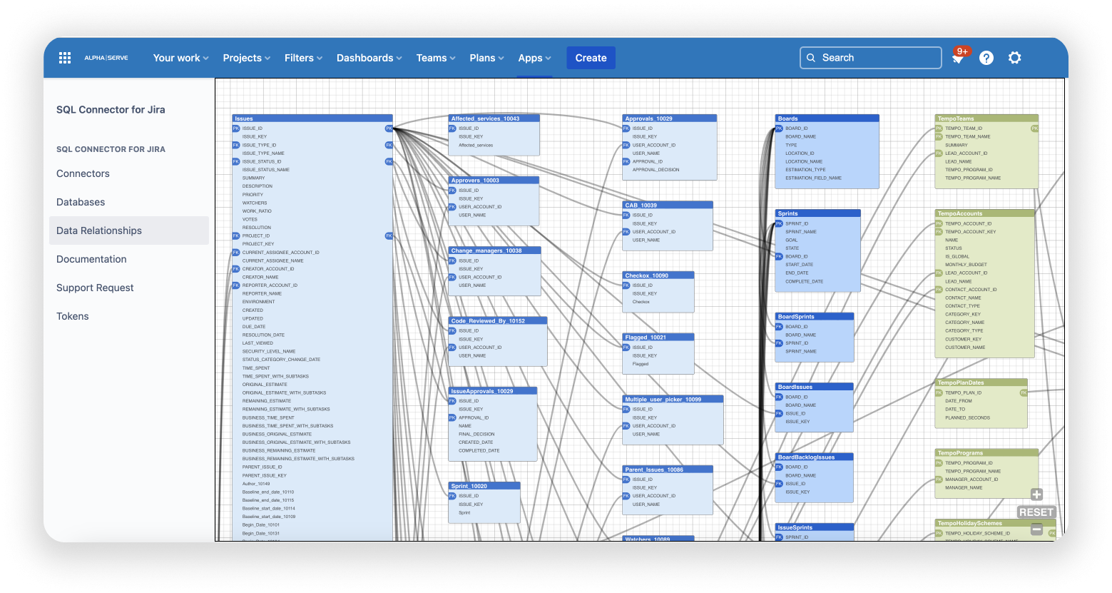 screenshot of SQL Connector for Jira
